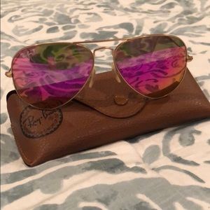 Authentic pink polarized Ray-Bans